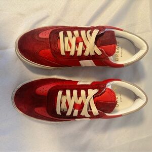 GREATS Charlie Distressed Red Sneakers

-size: 6.5